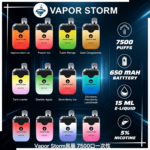 Vapor Storm風暴電子煙一次性拋棄式7500口（5%）